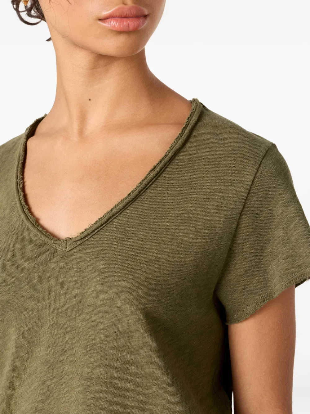 American Vintage Sonoma V-neck T-shirt In Green