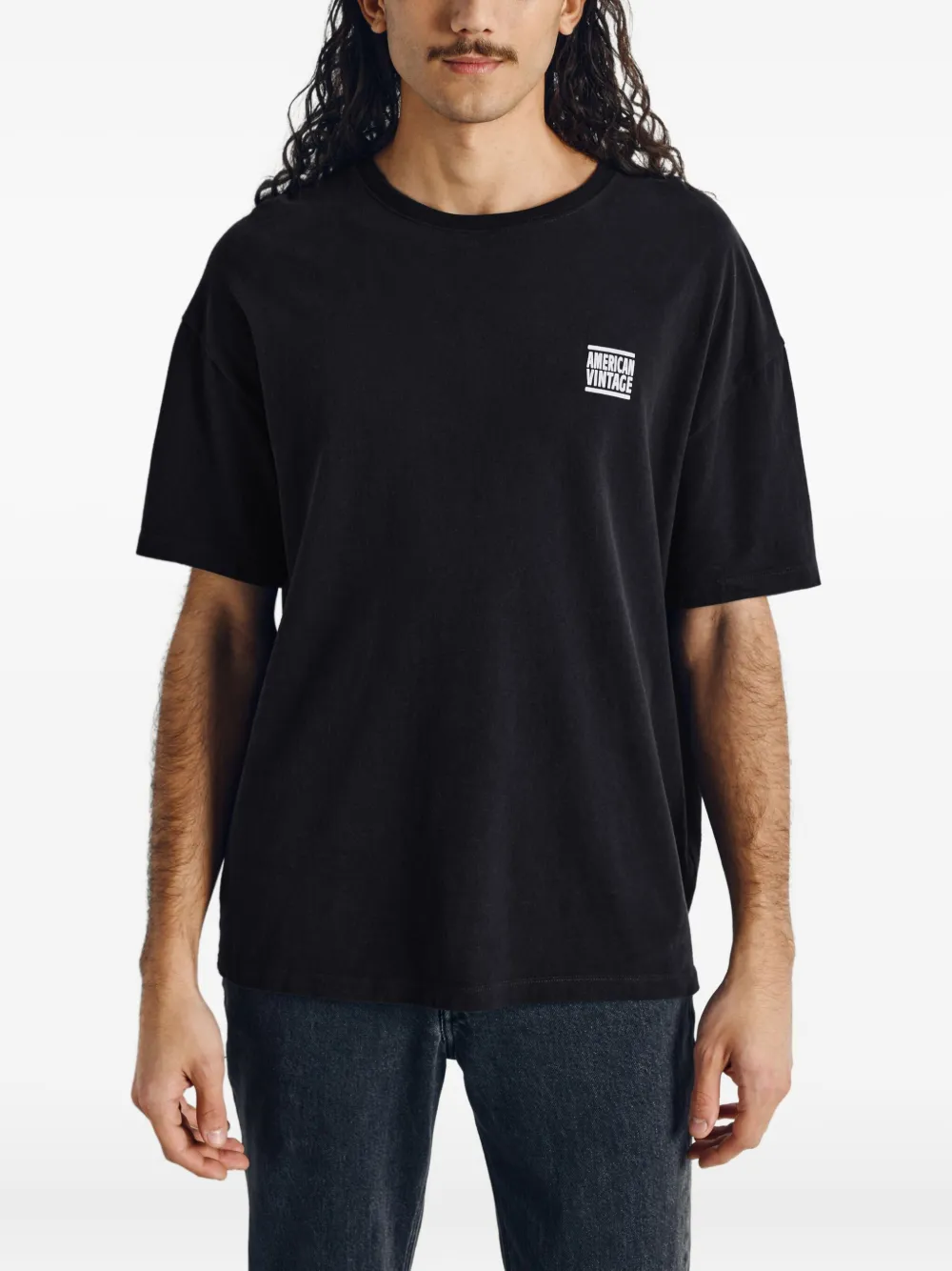 American Vintage Ykobow T-shirt Zwart