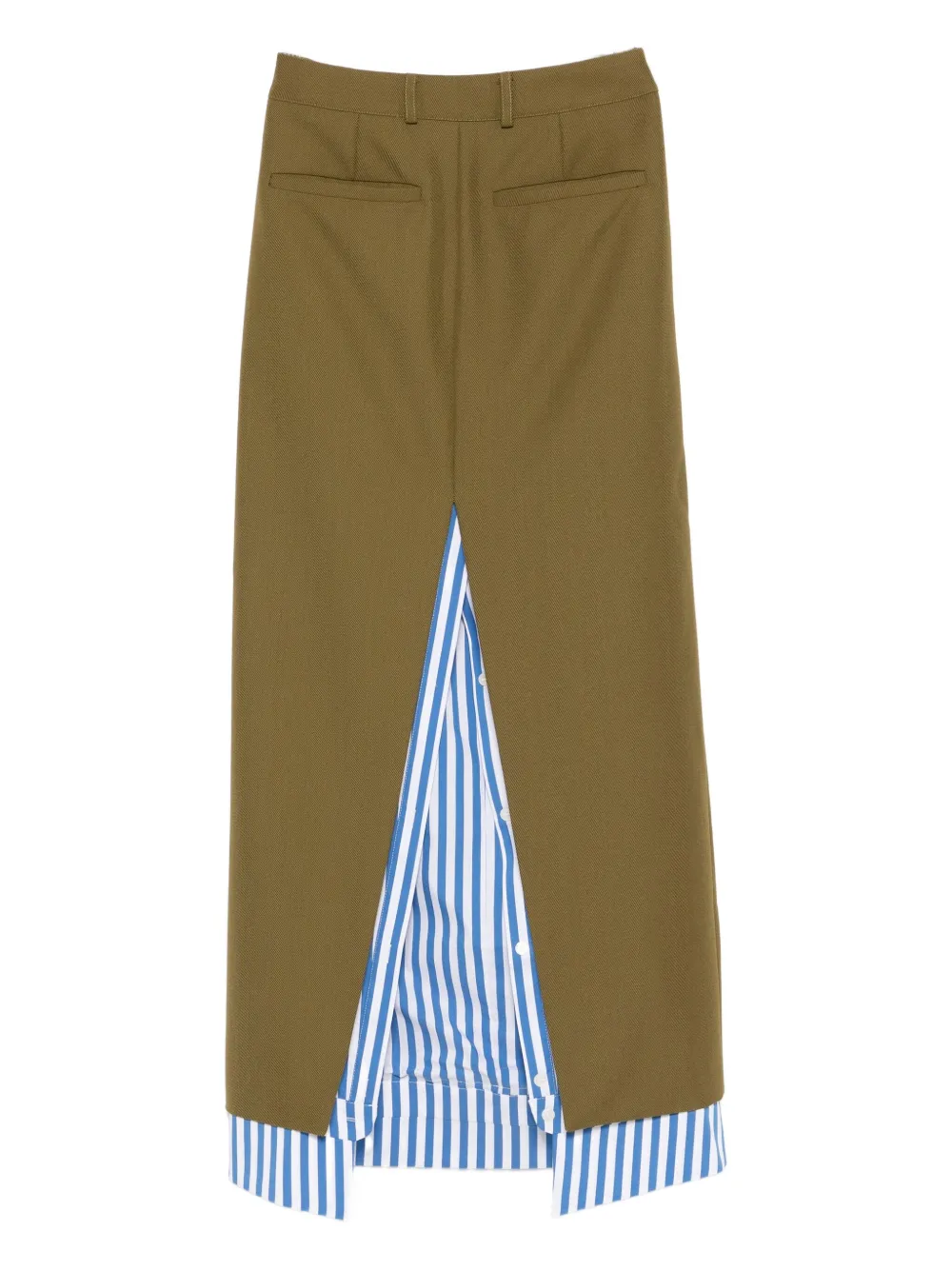 Zomer Nire striped panel skirt - Verde