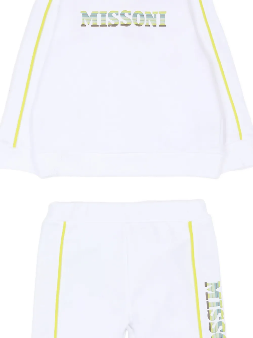 Missoni White Set For Baby Kids With Logo In White