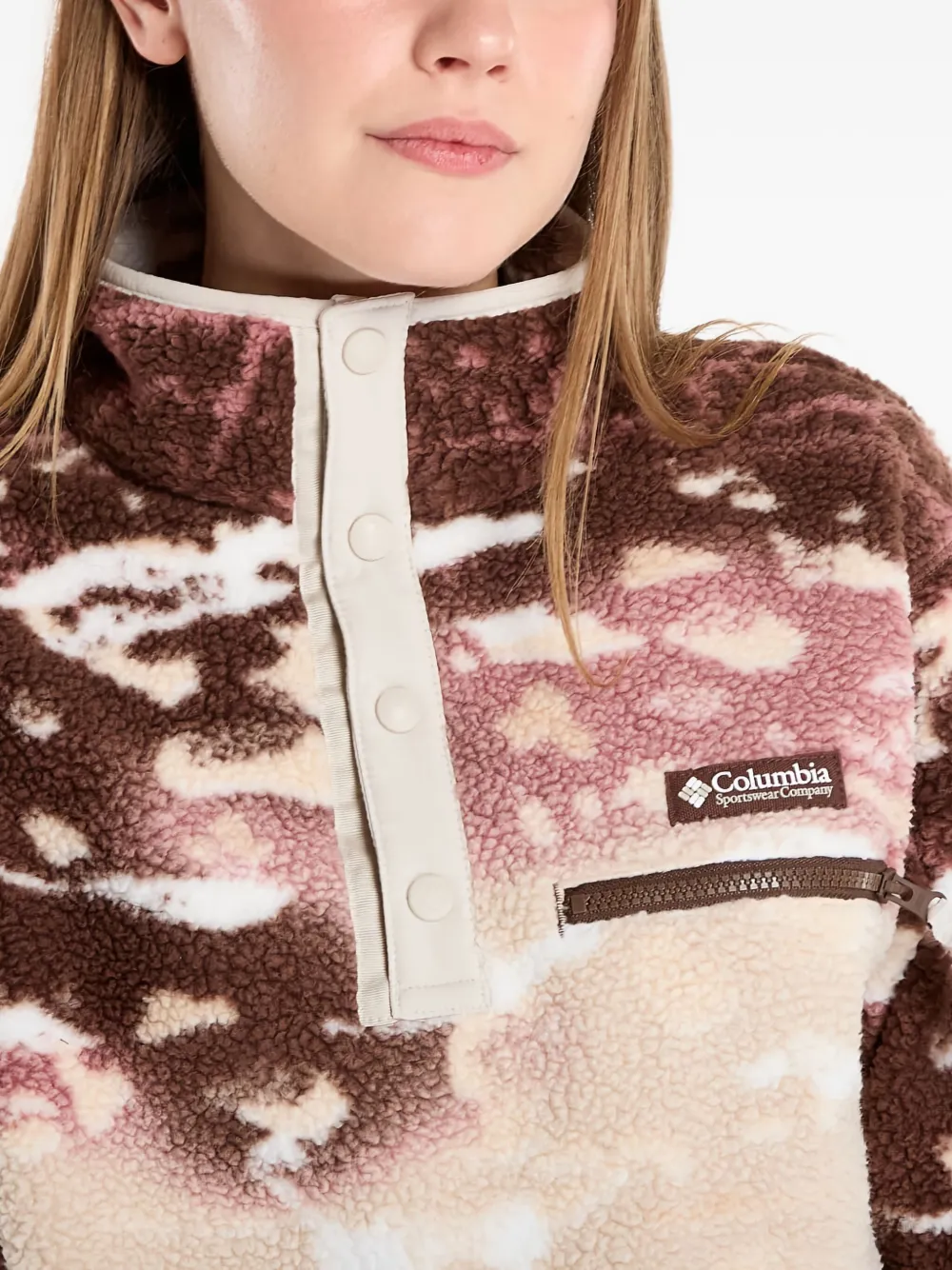 Columbia Helvetia Ii Printed Sweatshirt In Brown