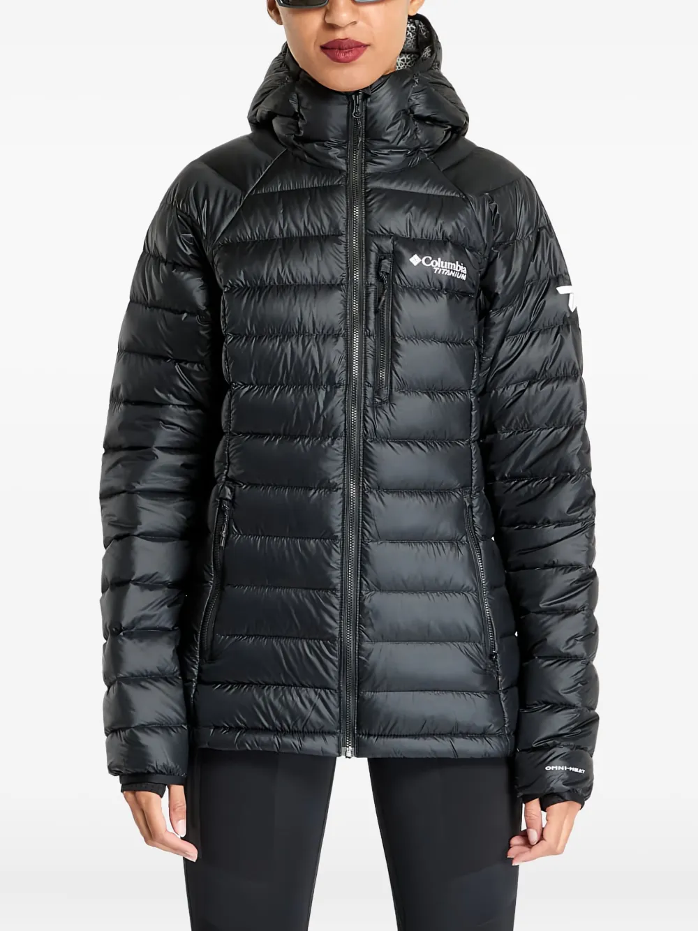 Columbia Arctic Crest™ down hooded jacket | Black | Image 1
