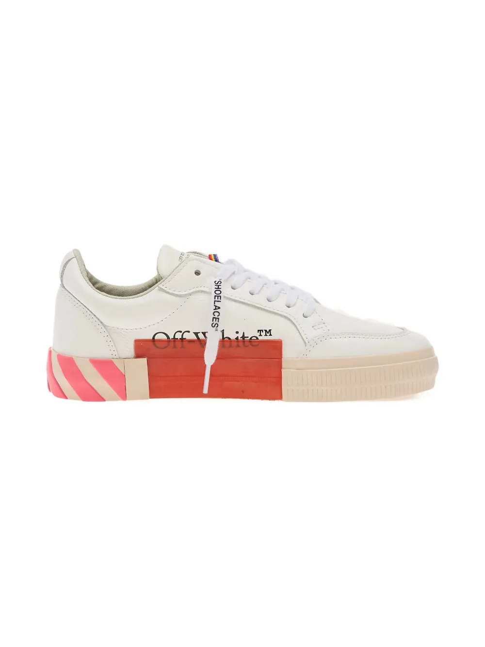 Off-White Kids vulcanized leather sneakers - Wit