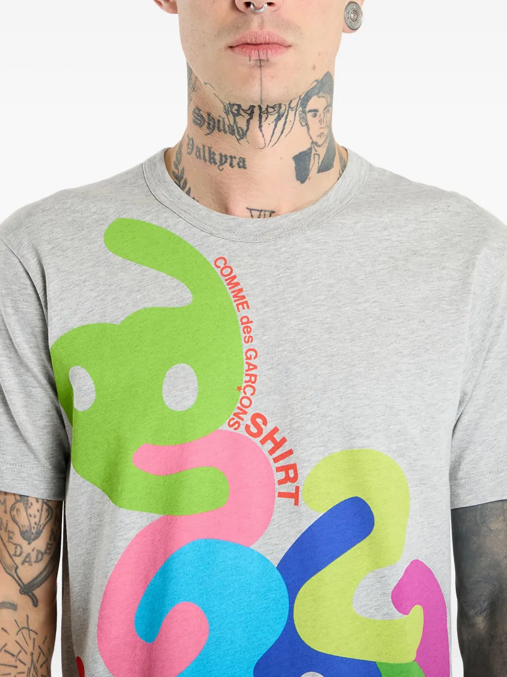 Comme Des Garçons Shirt T-shirt met grafische print Grijs