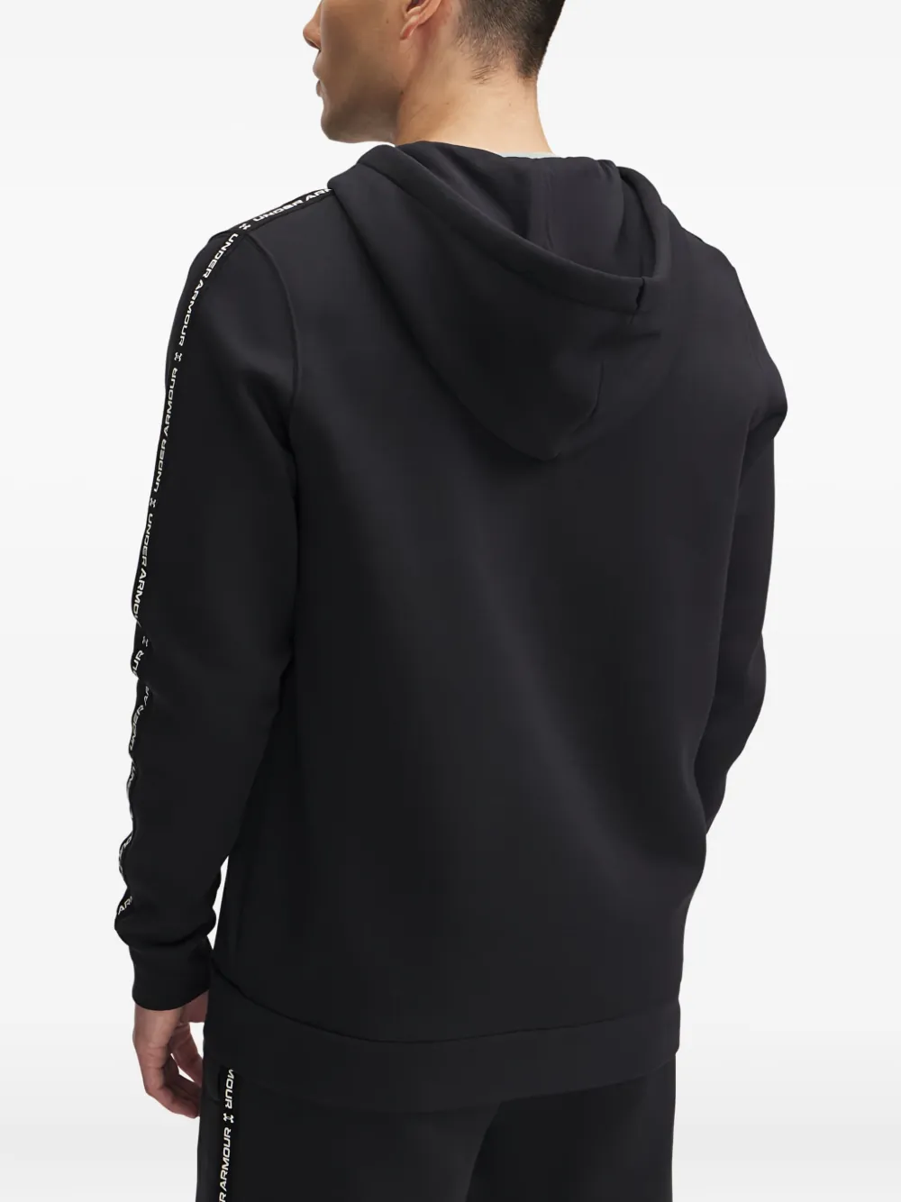 Under Armour Logo-embroidered Hoodie In Black