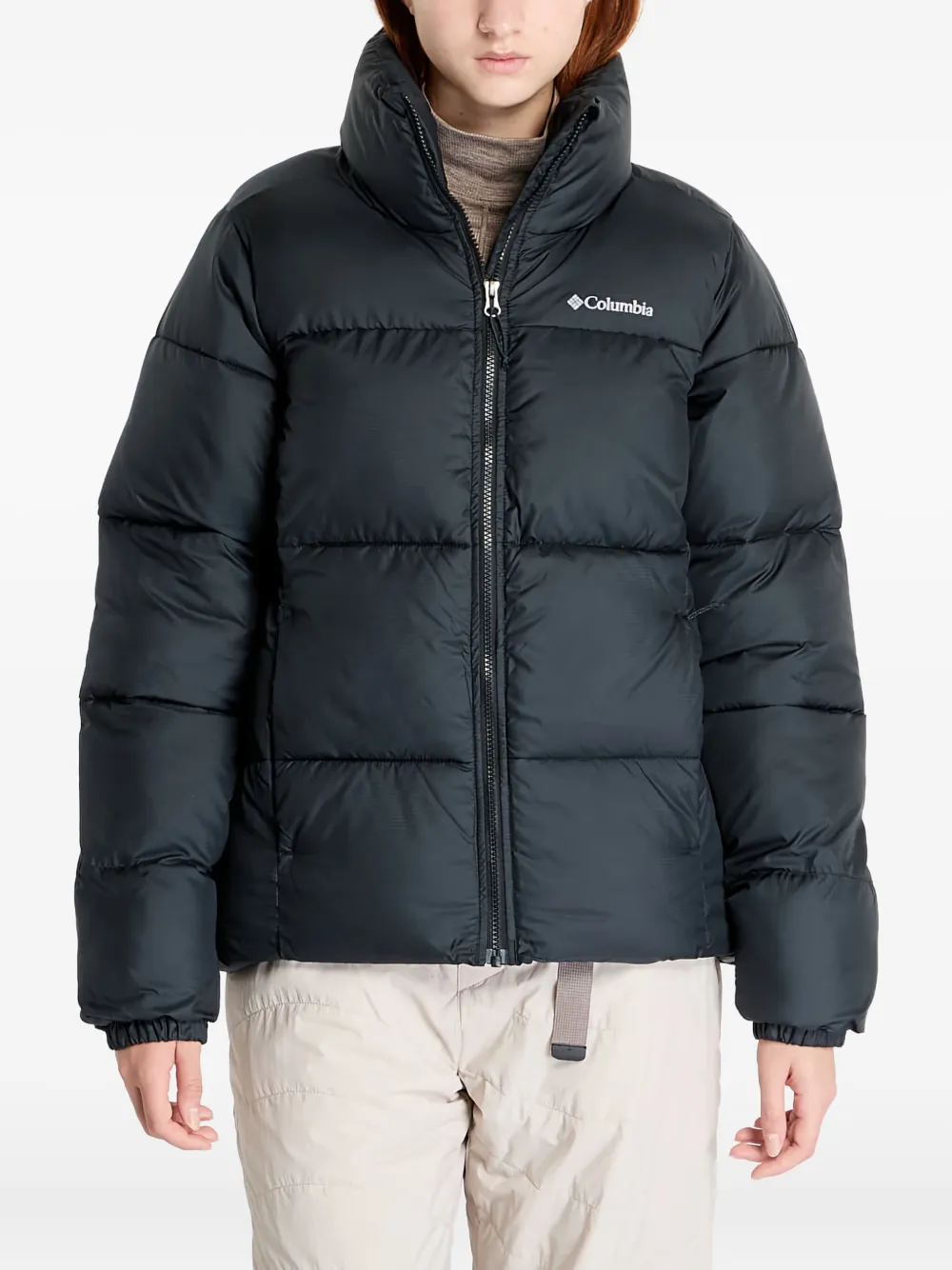 Columbia logo-print padded jacket | Black | Image 1