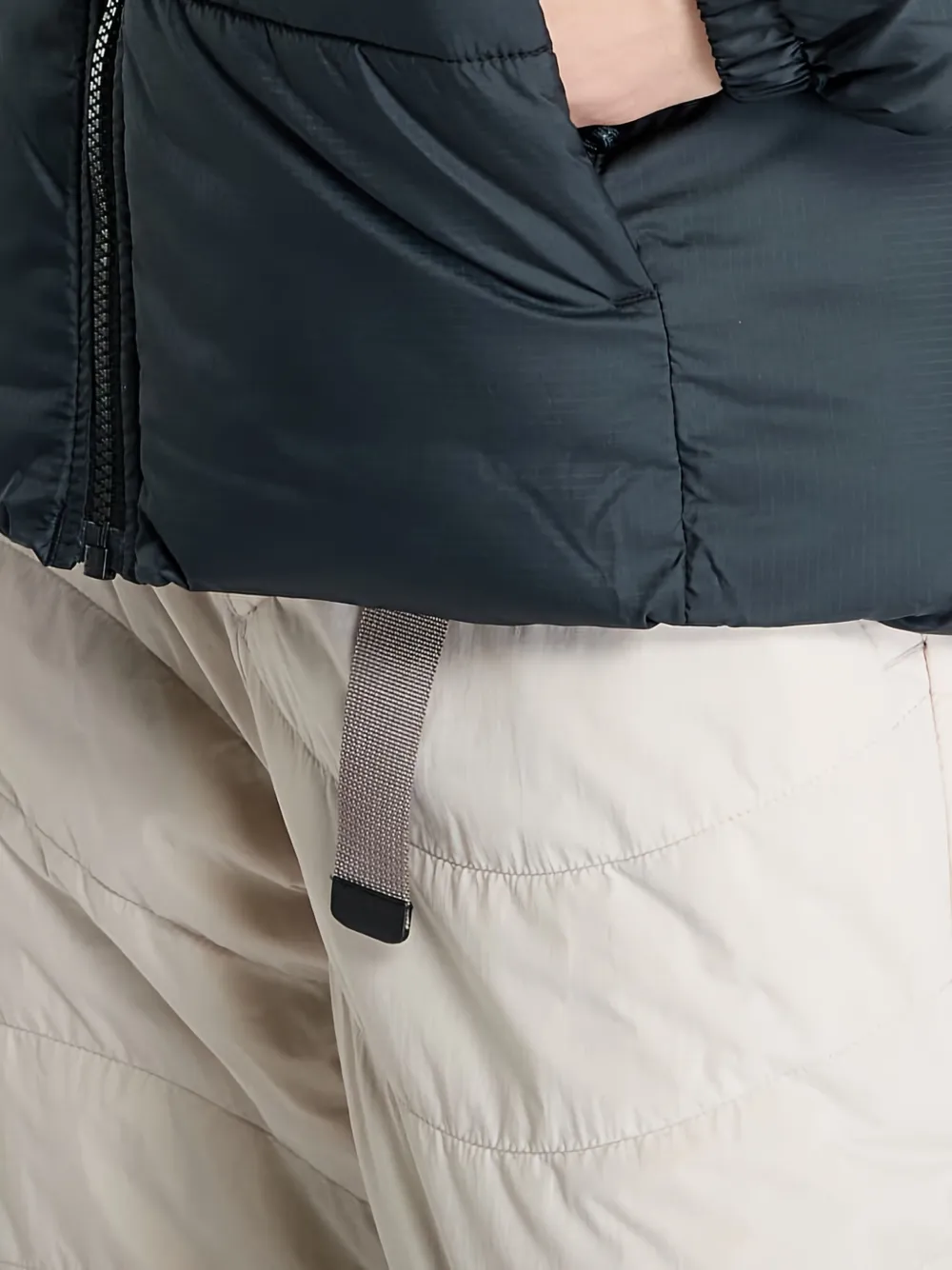 Columbia Gewatteerd jack met logoprint Zwart
