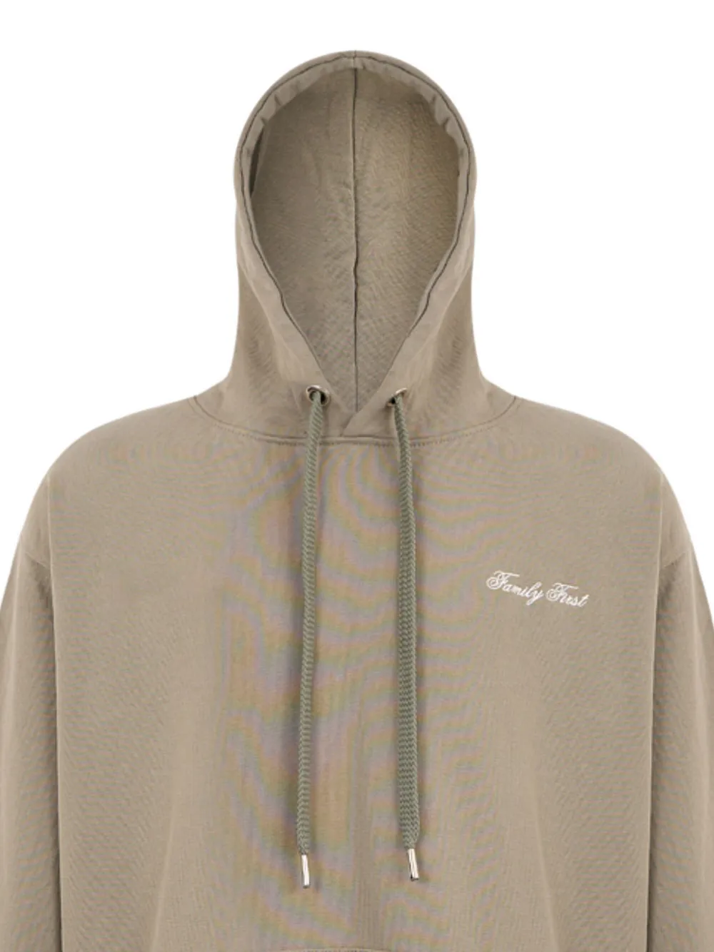 Family First Hoodie met borduurwerk Groen