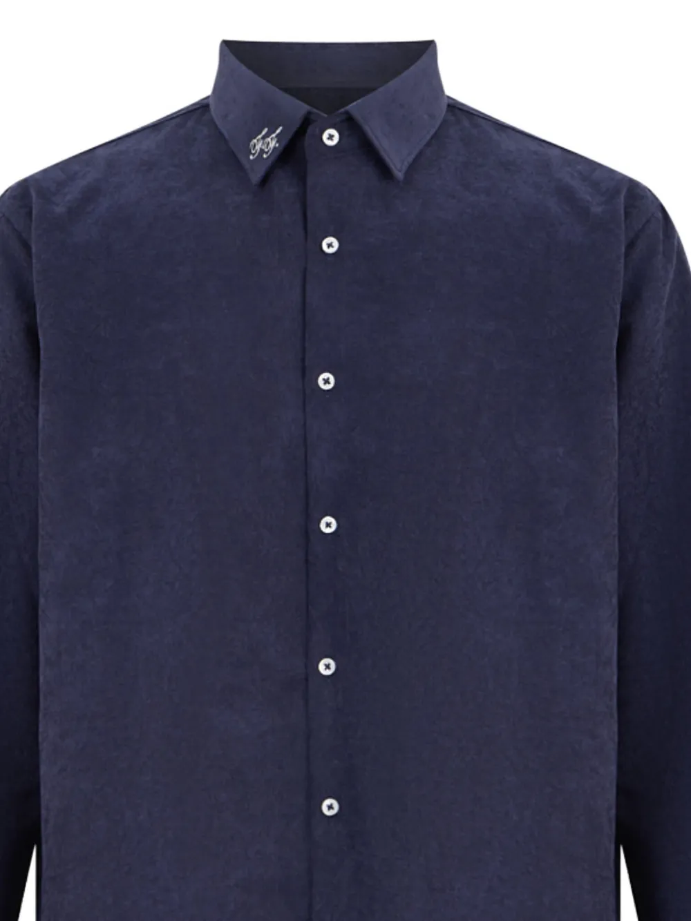 Family First Overhemd met borduurwerk Blauw