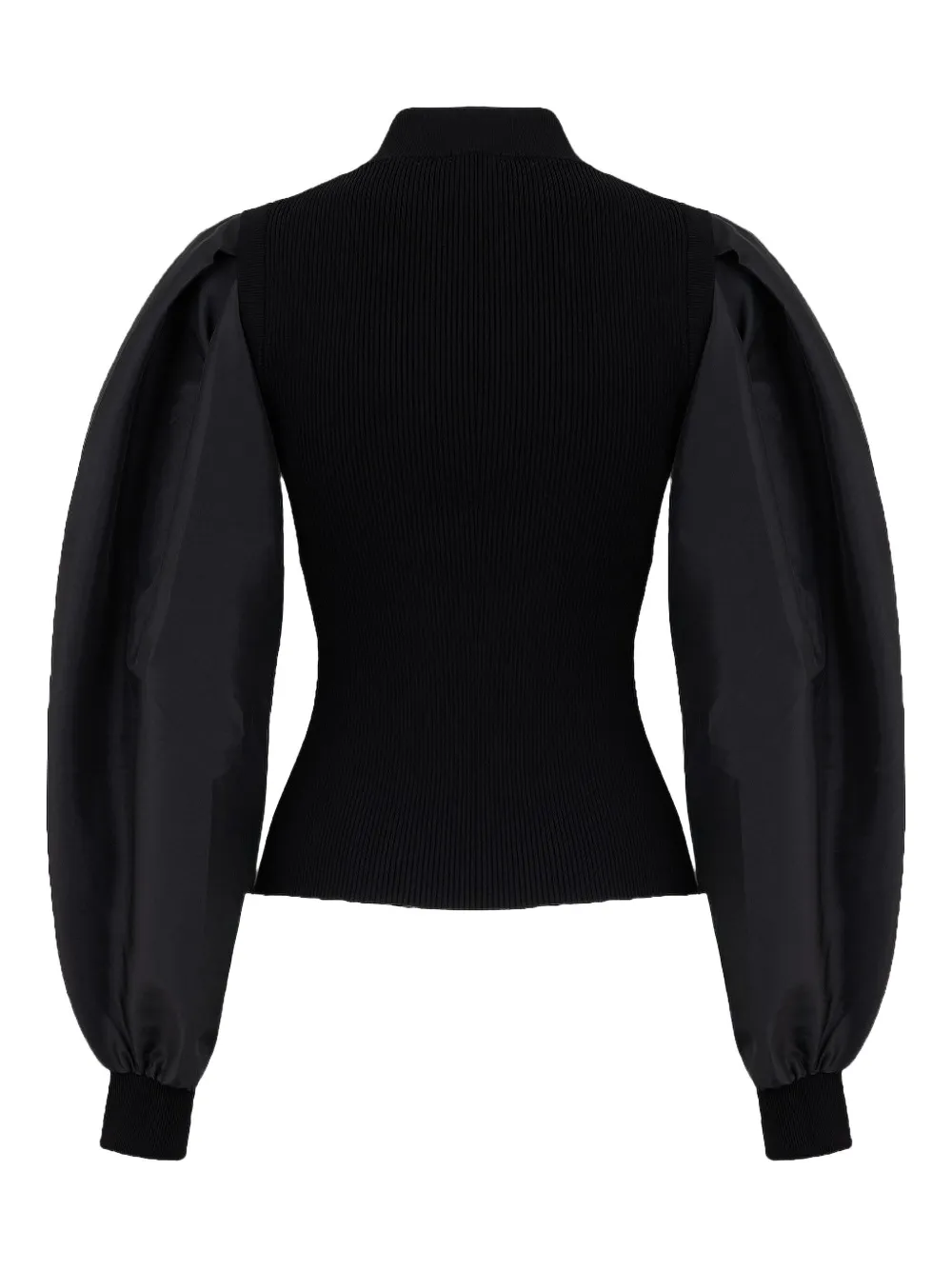 Simkhai Jackie taffeta top - Zwart