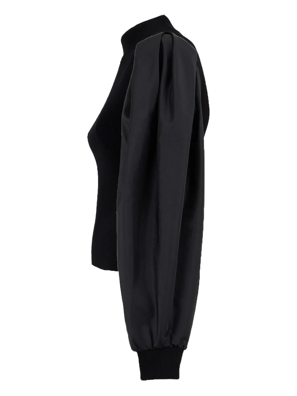 Simkhai Jackie Taffeta Top In Black