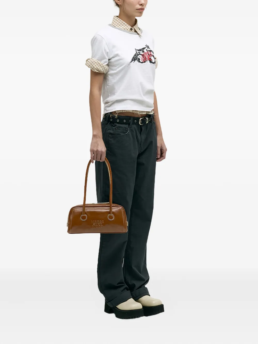 Margesherwood Soft Boston Ew Shoulder Bag In Brown