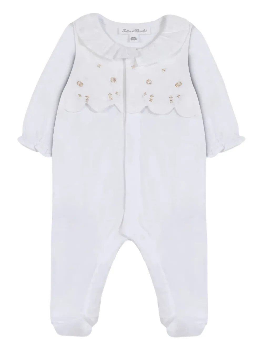 Tartine Et Chocolat Ruffled Collar Pyjamas In White