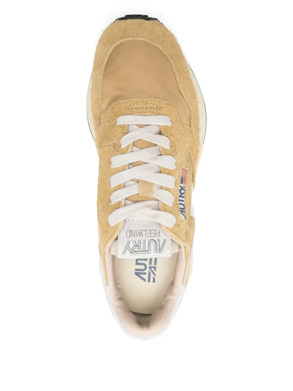 Autry Reelwind suède sneakers met vlakken Geel
