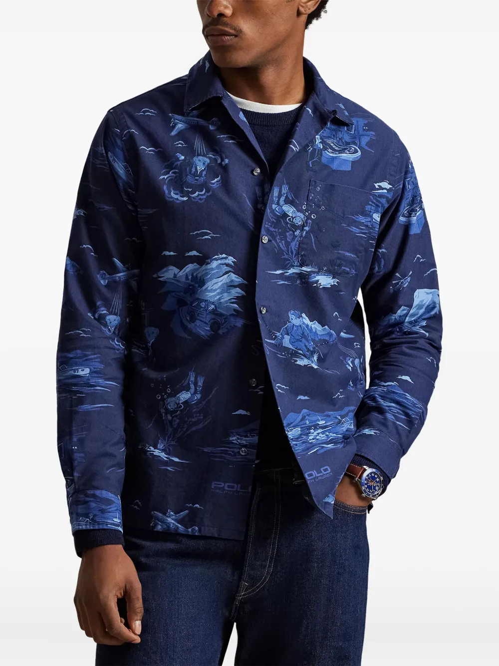 Polo Ralph Lauren Spy overhemd met print Blauw