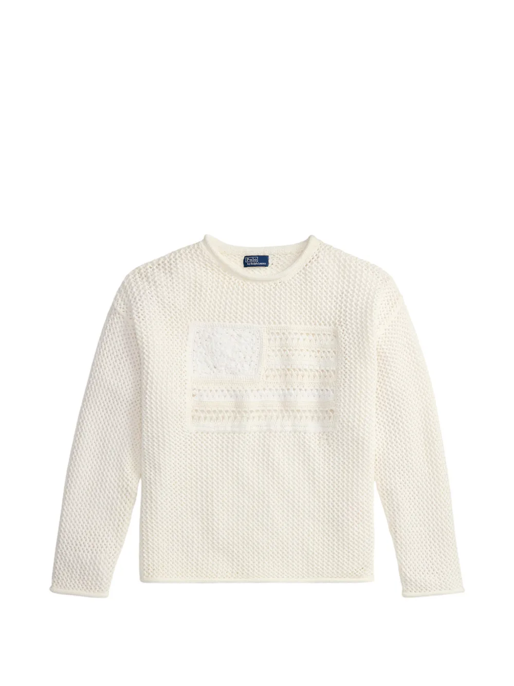 Polo Ralph Lauren flag-motif open-knit sweater - Toni neutri