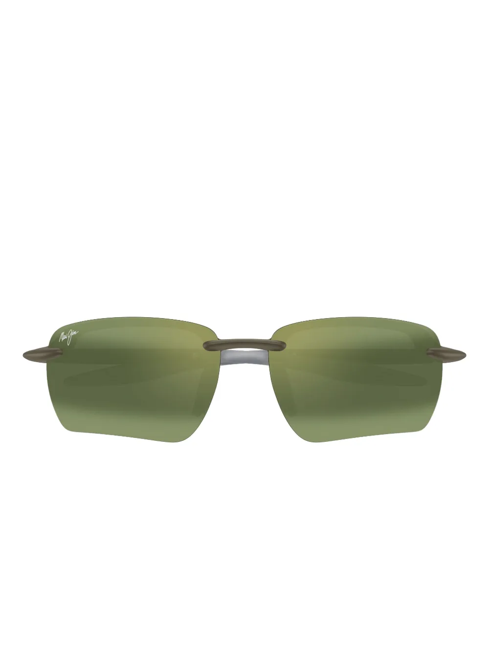 Maui Jim Rimless Rectangle Sunglasses In Green