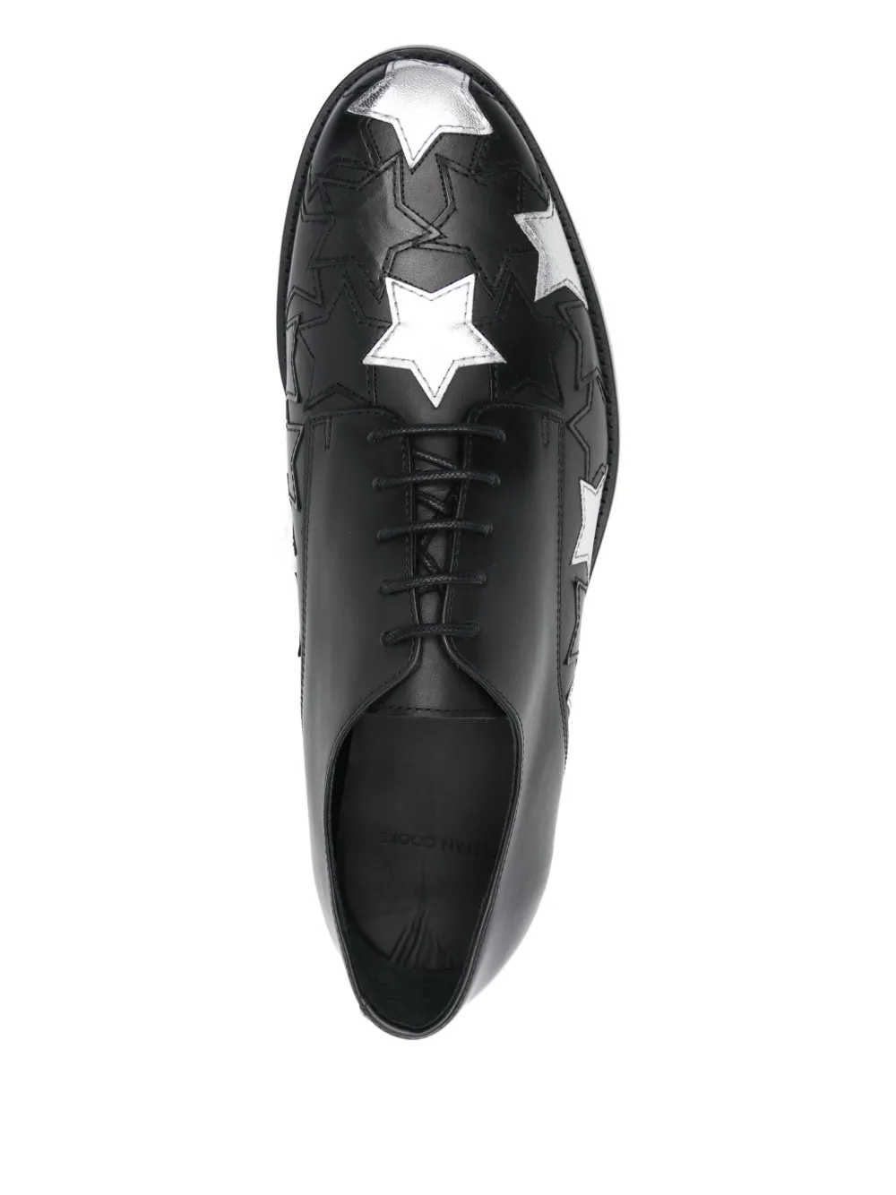 Stefan Cooke Star Jazz leren veterschoenen Zwart