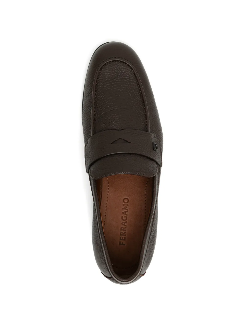 Ferragamo Loafers met logopatch Bruin