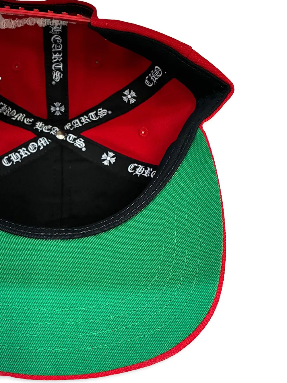 Chrome Hearts Essentials LA Exclusive honkbalpet van wol - Rood