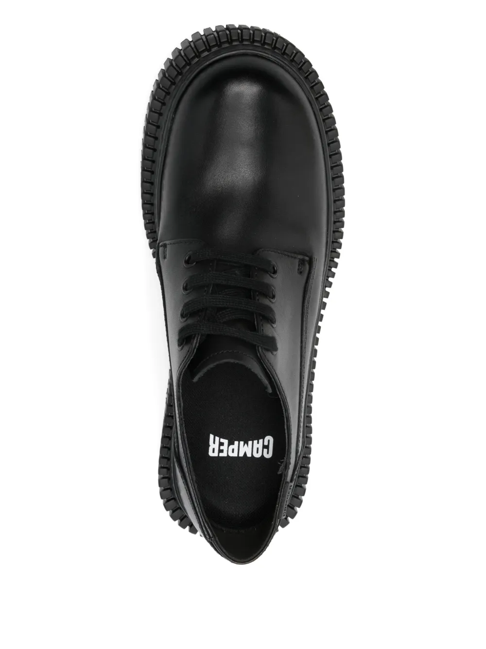 Camper 45 mm Pix Berlin geribbelde derby schoenen Zwart