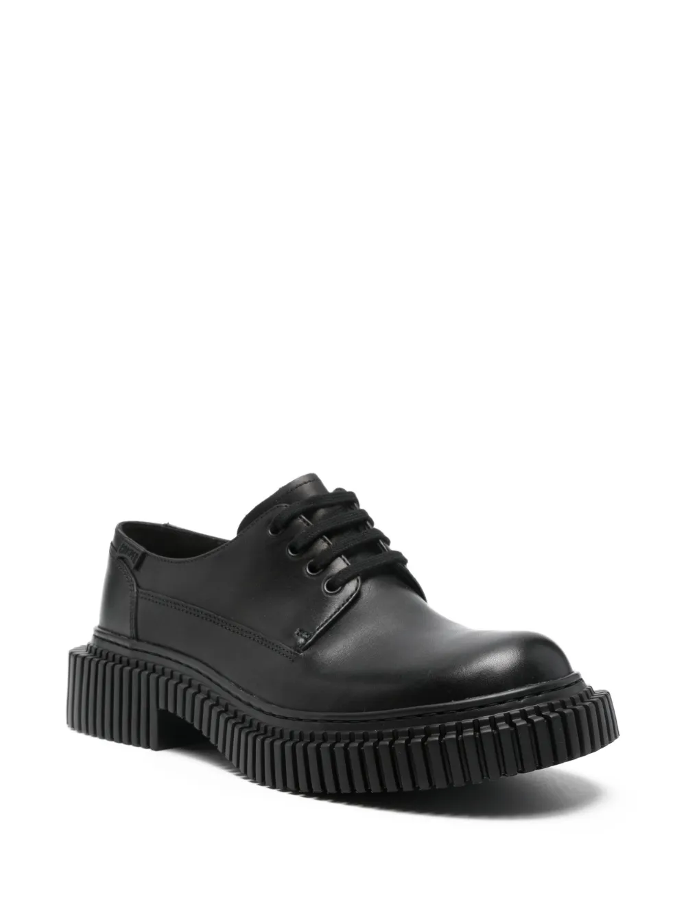 Camper 45 mm Pix Berlin geribbelde derby schoenen Zwart