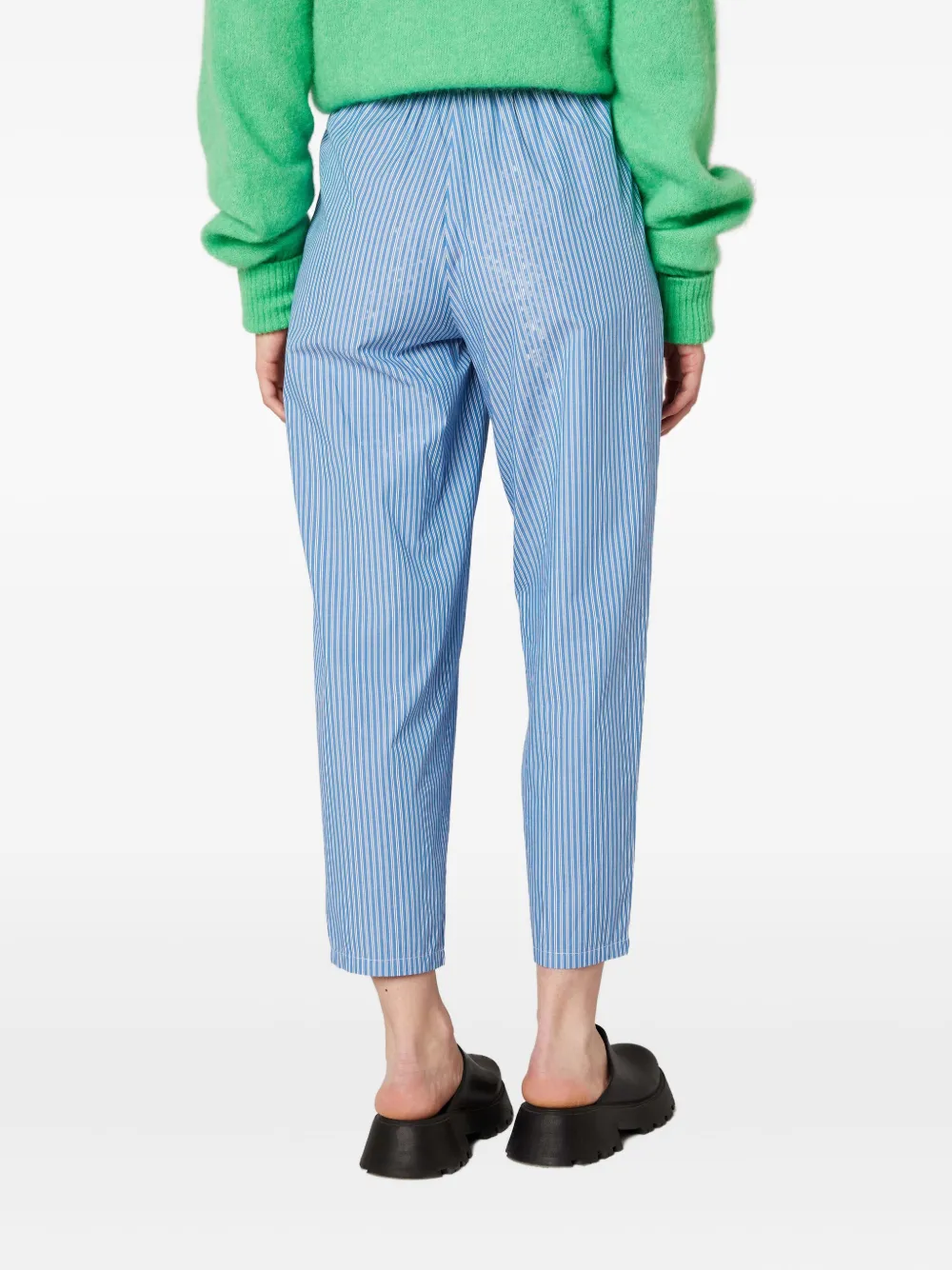 American Vintage Zatybay gestreepte broek met trekkoord Blauw