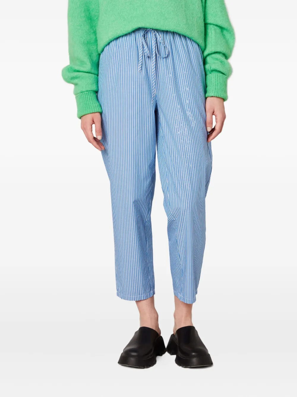 American Vintage Zatybay gestreepte broek met trekkoord Blauw