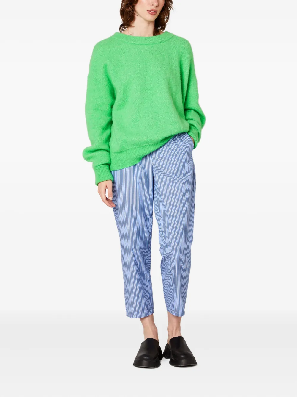 American Vintage Zatybay gestreepte broek met trekkoord - Blauw