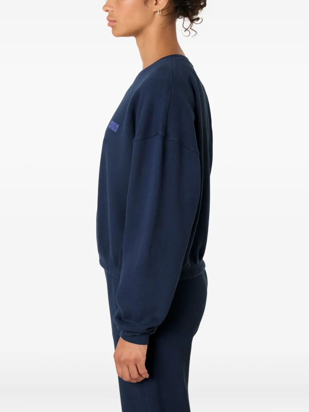 American Vintage Izubird sweater met logo Blauw