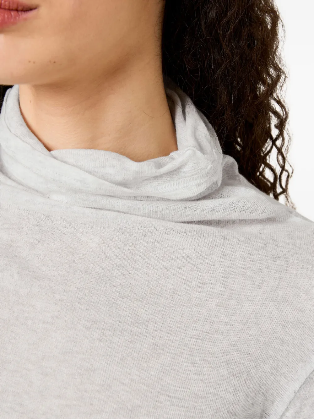 American Vintage Massachusetts Mock-neck T-shirt In White