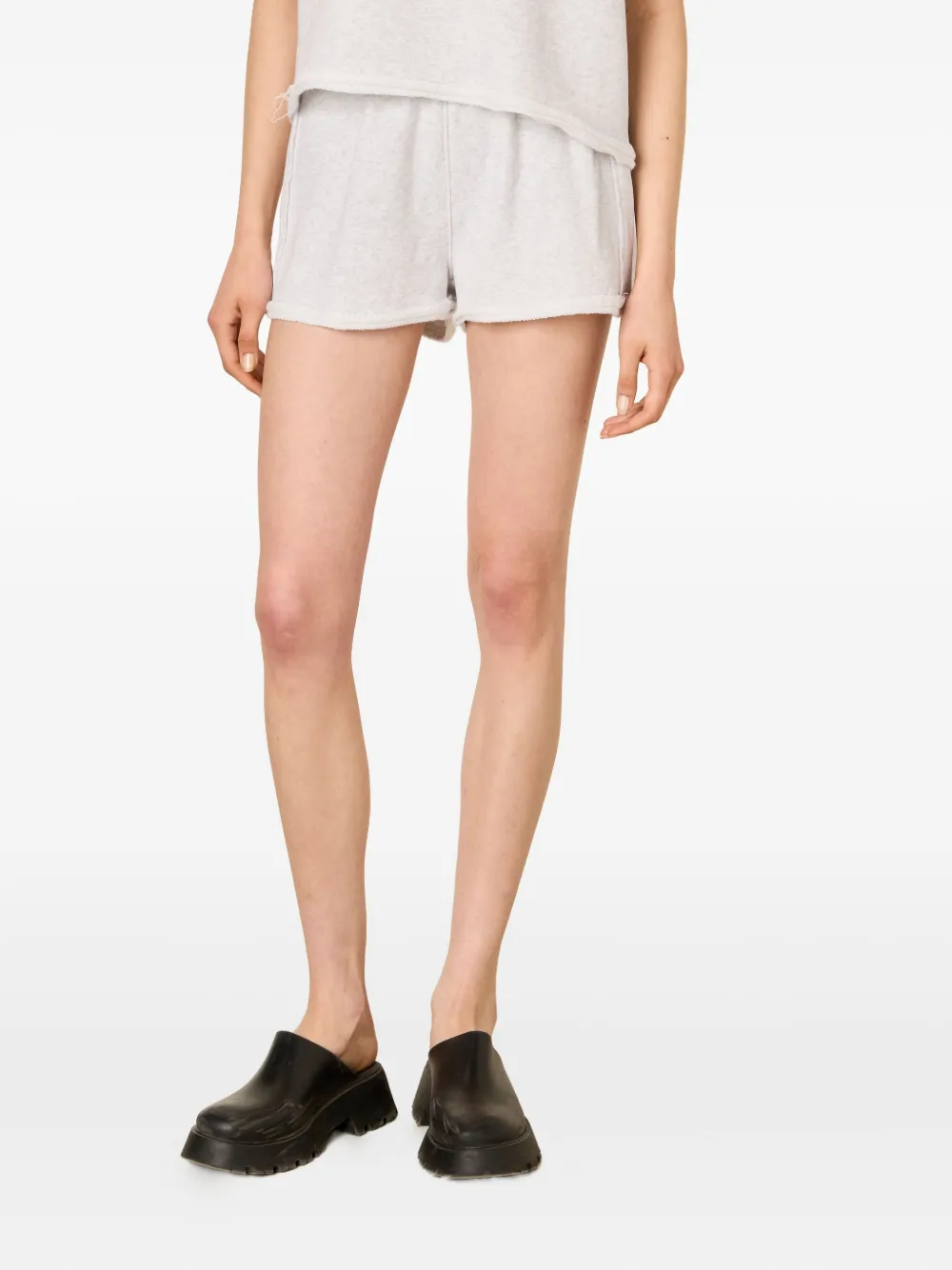 American Vintage Atubay shorts met elastische tailleband Grijs