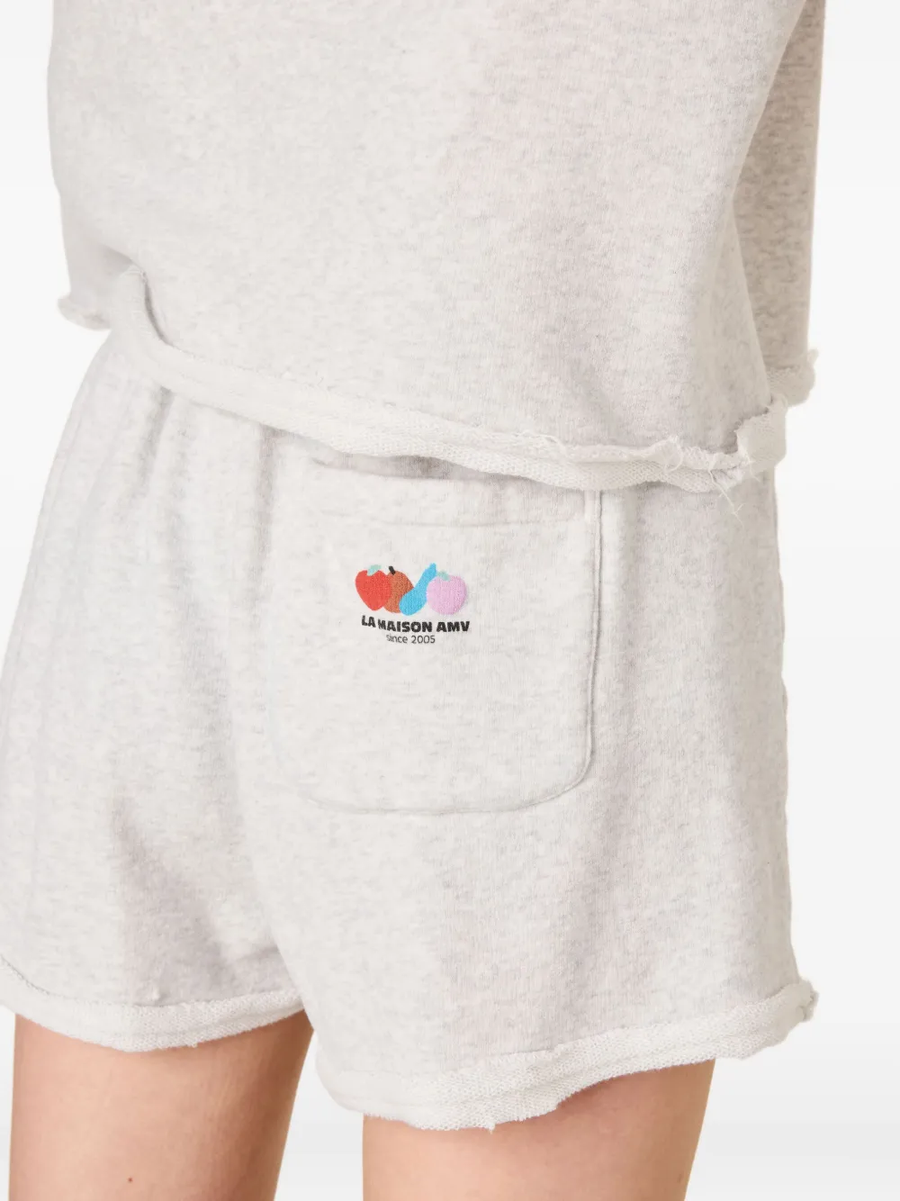 American Vintage Atubay shorts met elastische tailleband Grijs