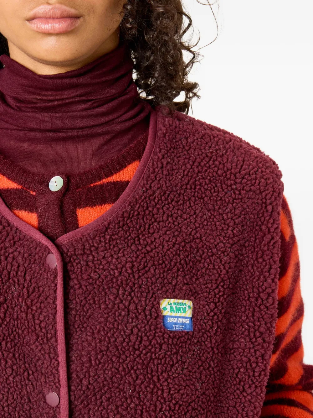 American Vintage Hoktown bodywarmer met textuur en rits Rood