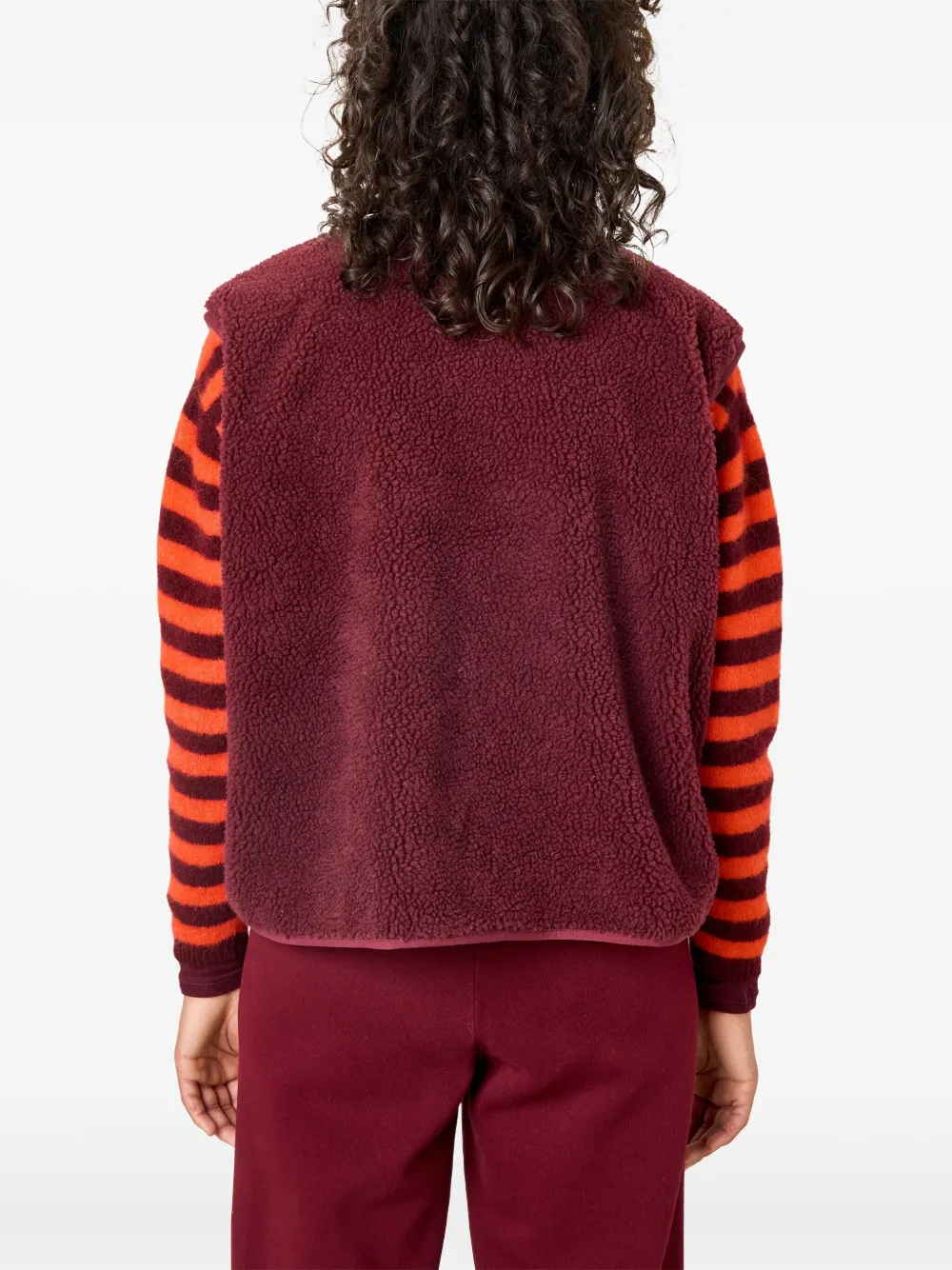 American Vintage Hoktown bodywarmer met textuur en rits Rood