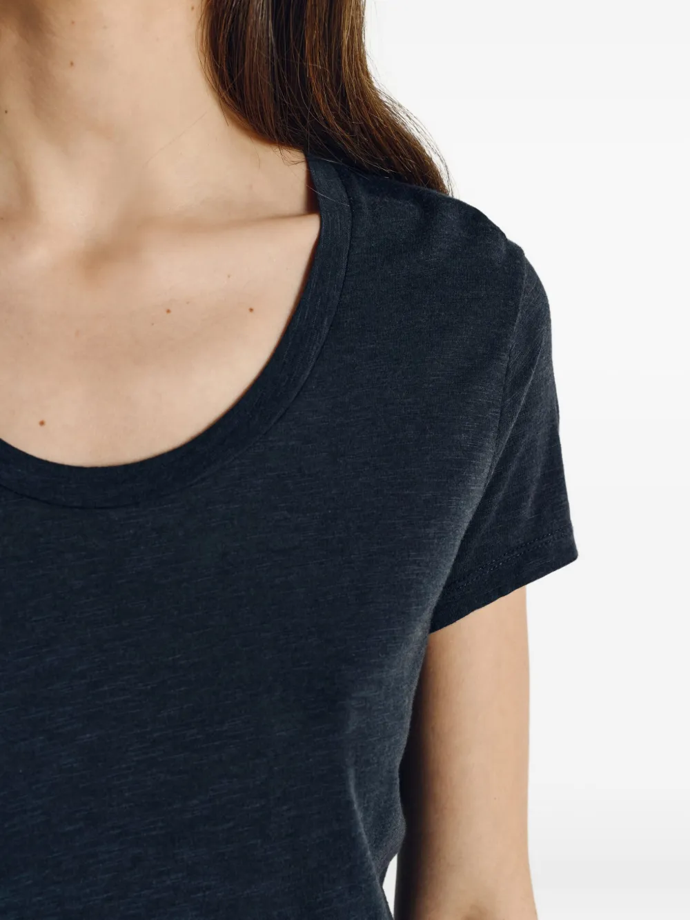 American Vintage Jacksonville Scoop Neck T-shirt In Blue