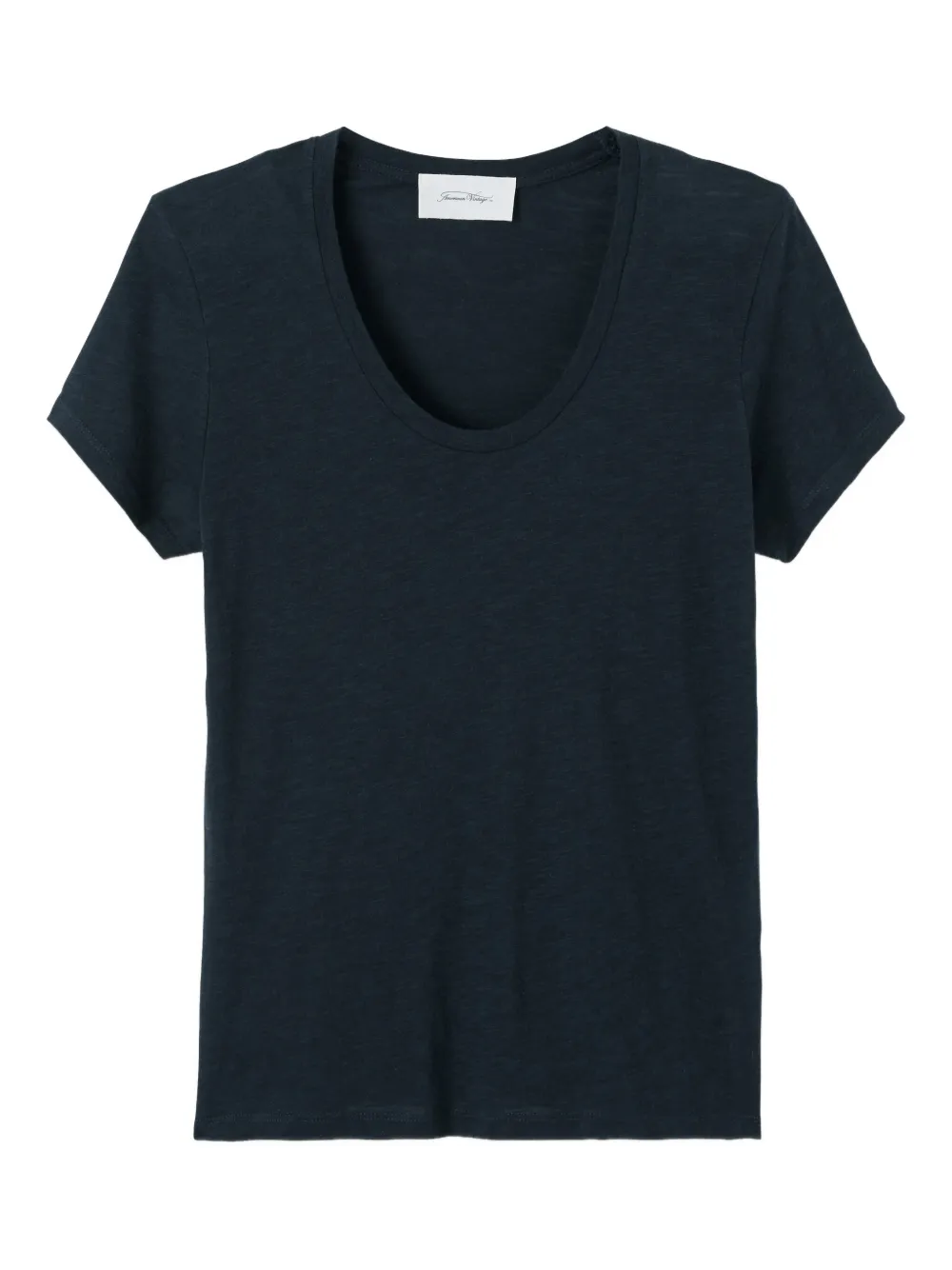 American Vintage Jacksonville Scoop Neck T-shirt In Blue
