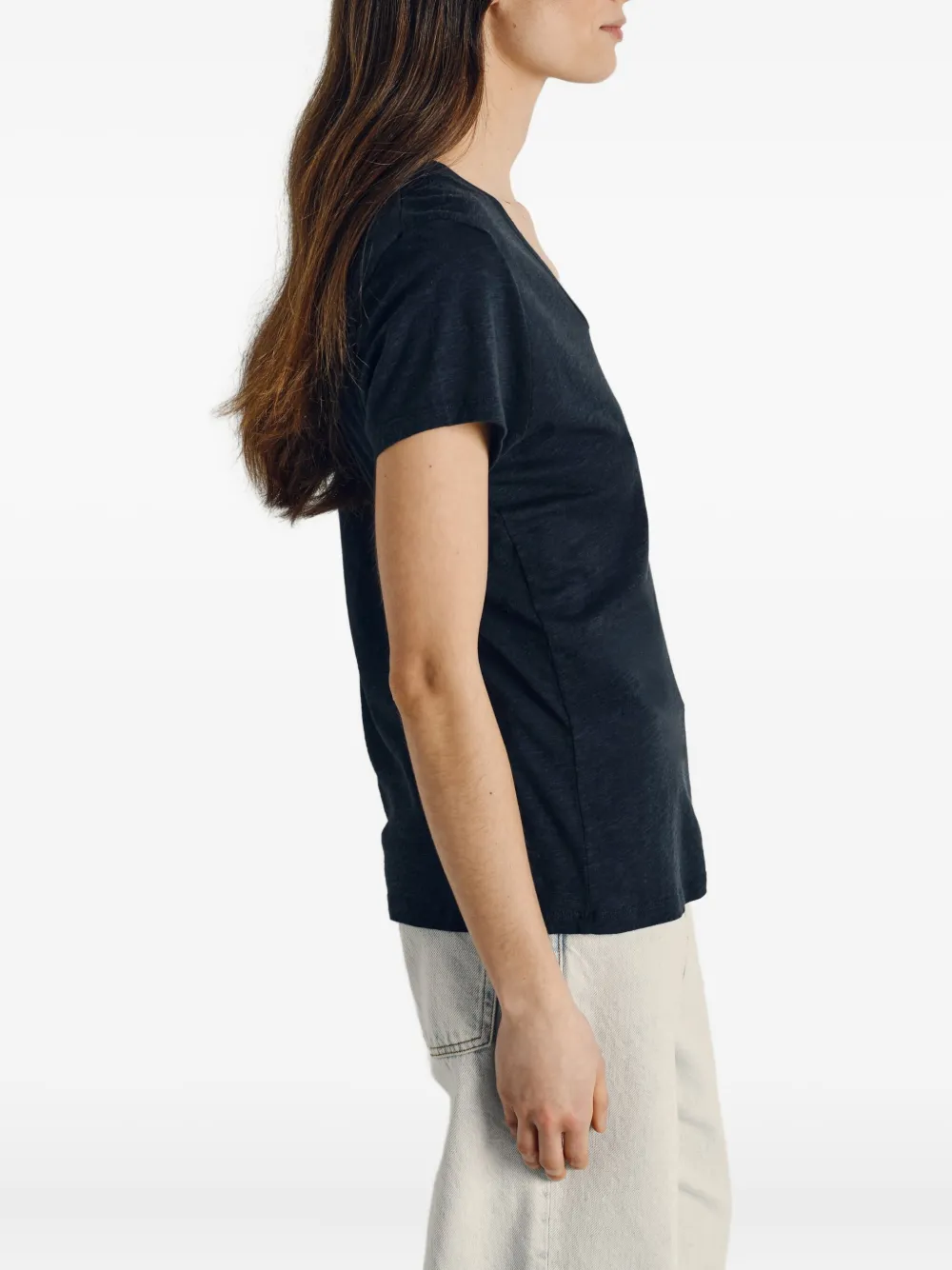 American Vintage Jacksonville Scoop Neck T-shirt In Blue