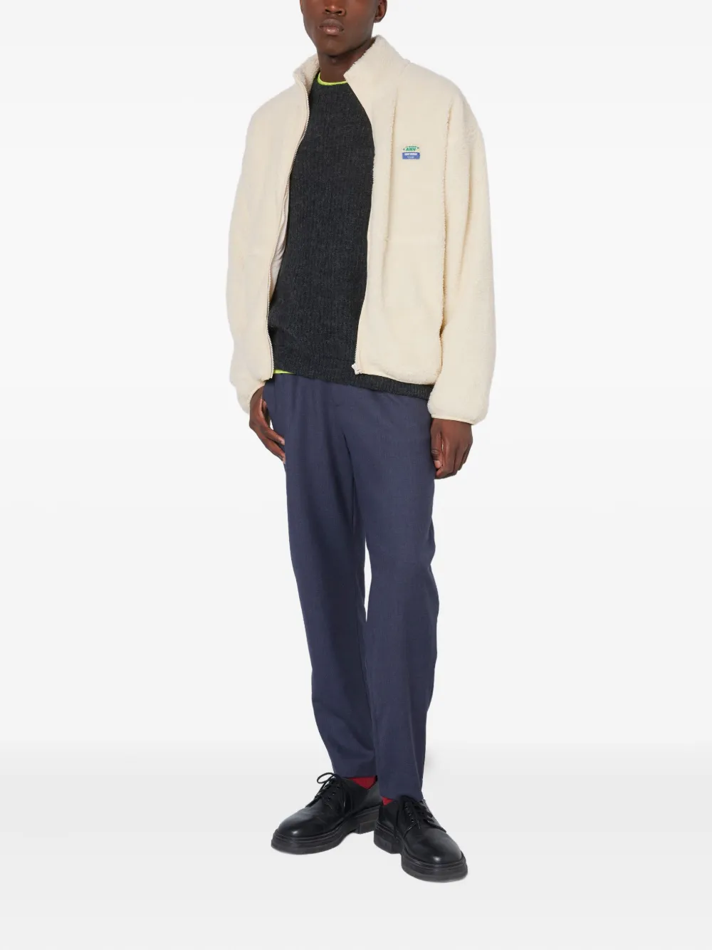 American Vintage Hoktown jack met logo en rits Beige
