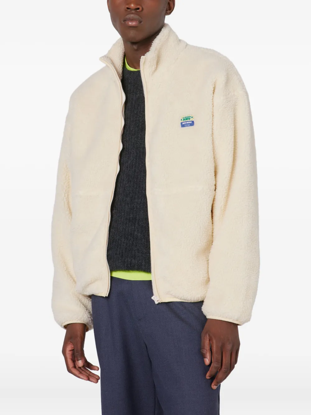 American Vintage Hoktown jack met logo en rits Beige