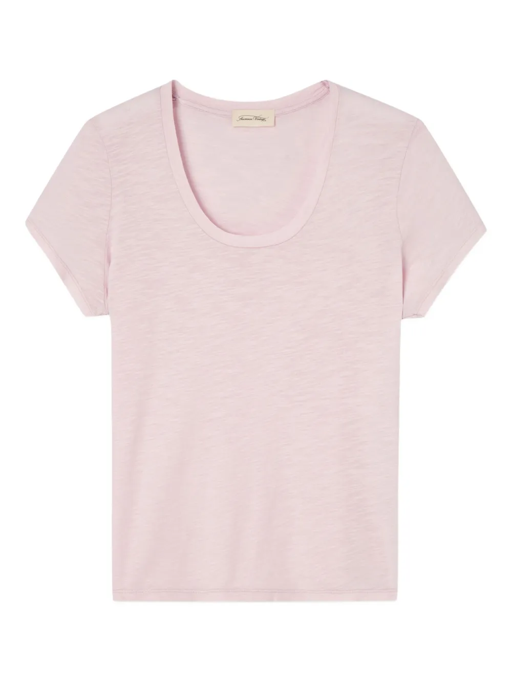 American Vintage Jacksonville Short-sleeve Scoop-neck T-shirt In Pink