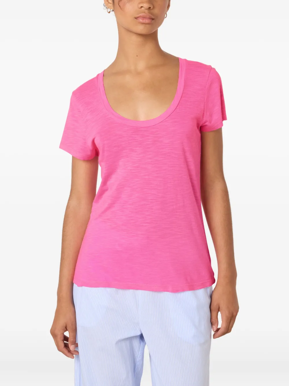 American Vintage Jacksonville Scoop-neck T-shirt In Pink