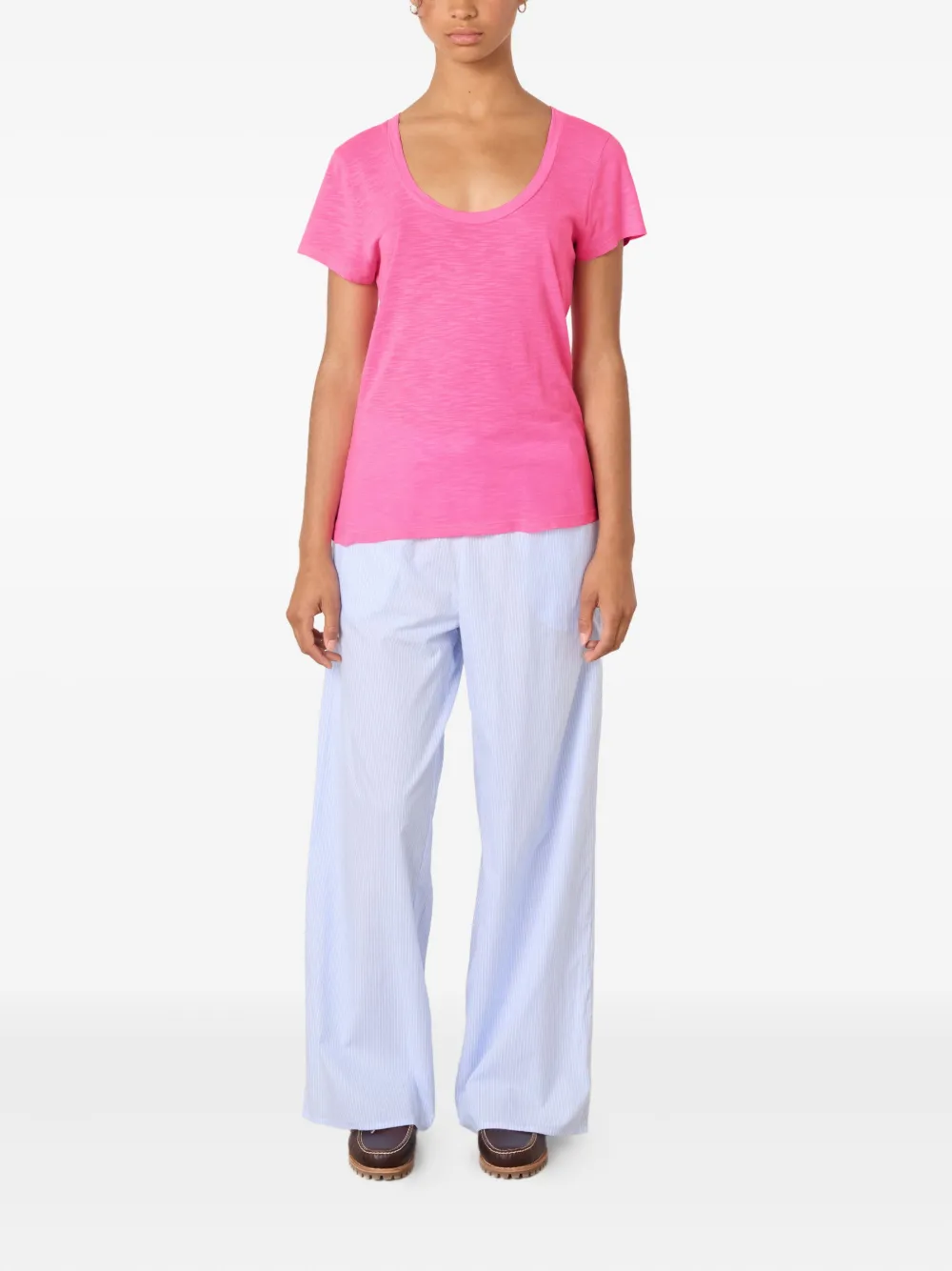 American Vintage Jacksonville Scoop-neck T-shirt In Pink