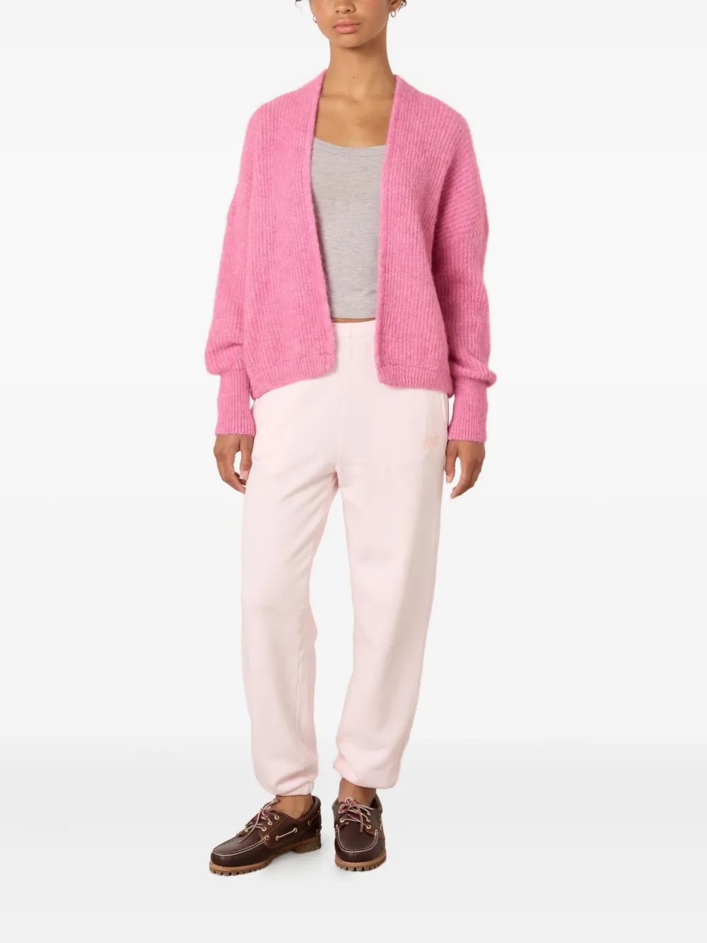 American Vintage East Long-sleeves Cardigan In Pink