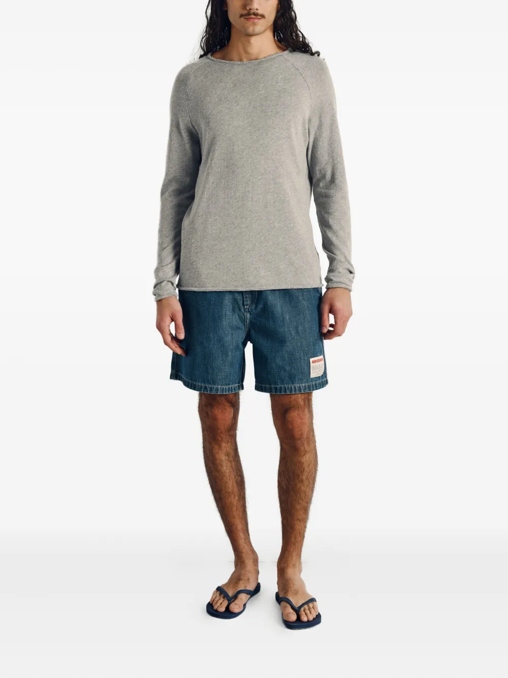 American Vintage Sonoma T-shirt met raglan mouwen - Grijs