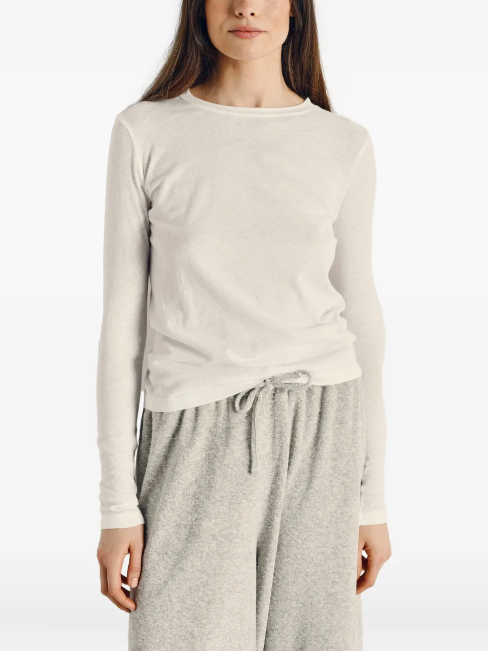 American Vintage Gamipy top met lange mouwen Wit