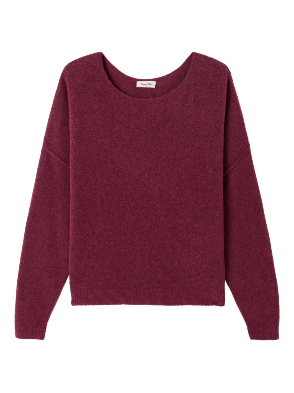 American Vintage Damsville boat-neck ribbed sweater - Rosso