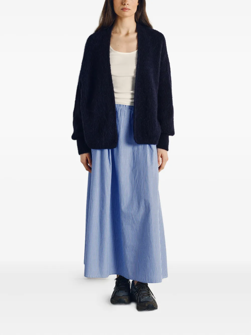 American Vintage East Knitted Cardigan In Blue