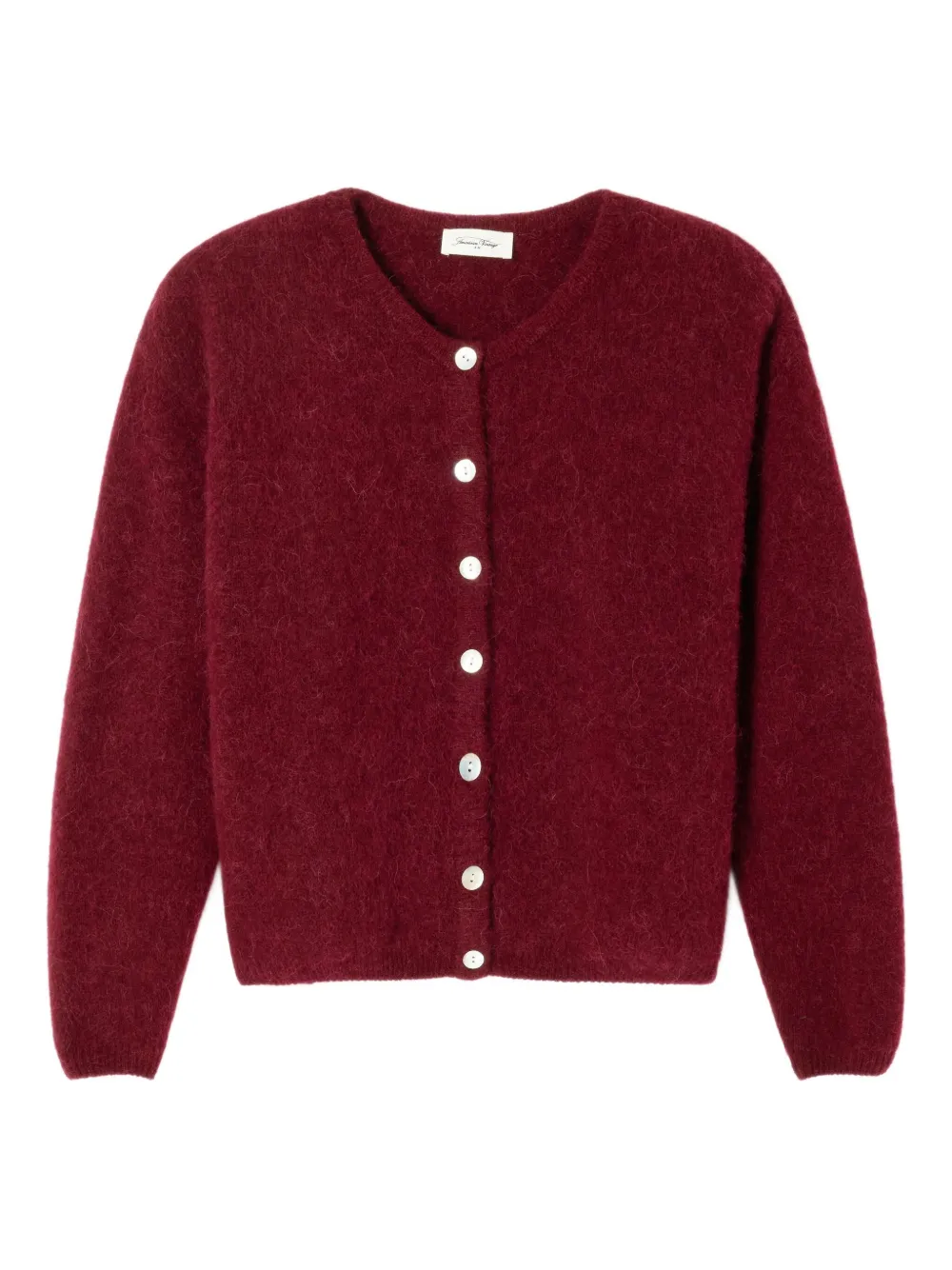 American Vintage Vitow button ribbed cardigan - Red