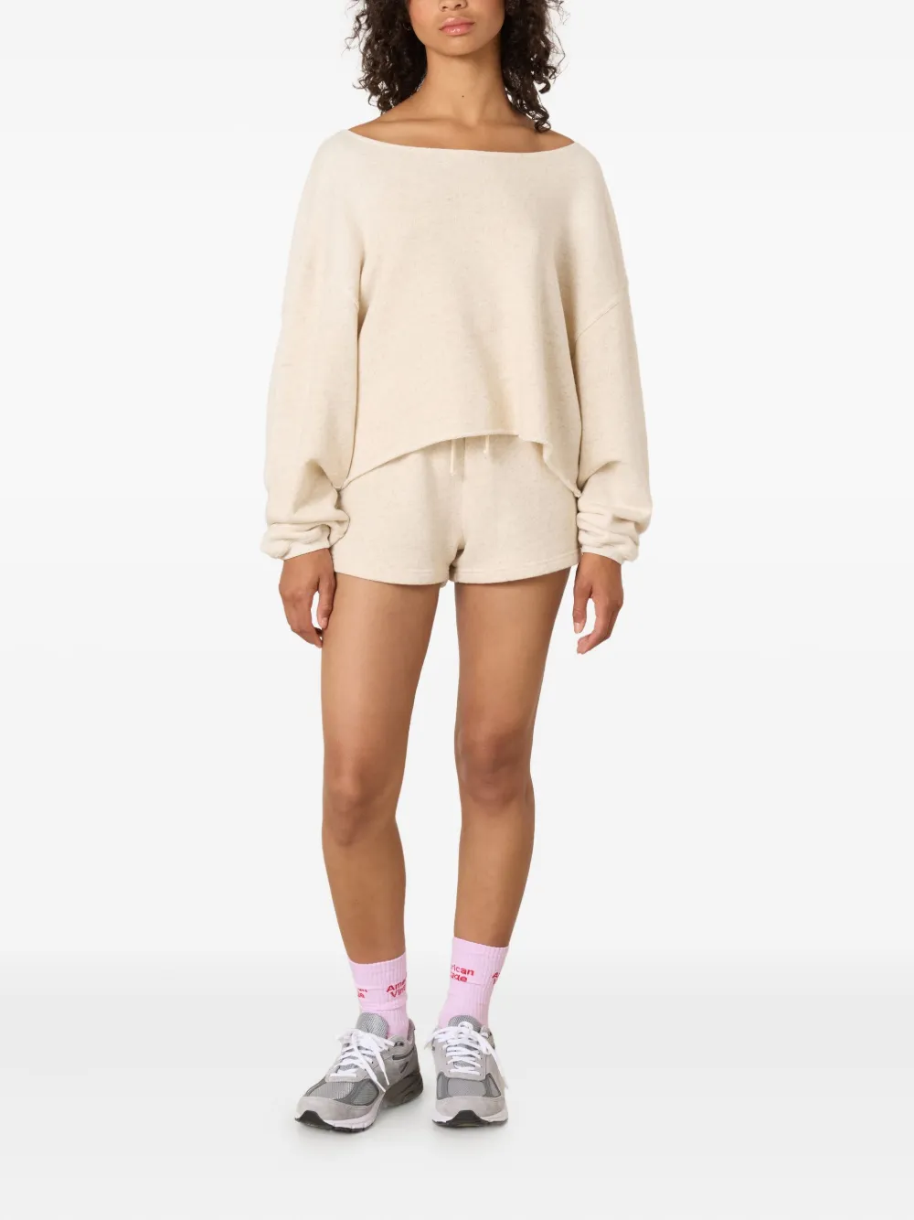 American Vintage Itonay sweater met boothals Beige